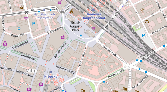 Tagungshotels auf Satellitenbild