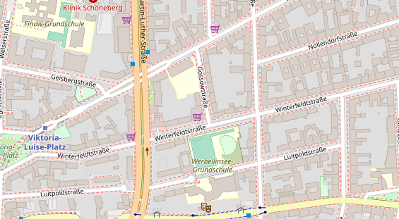Tagungshotels auf Satellitenbild