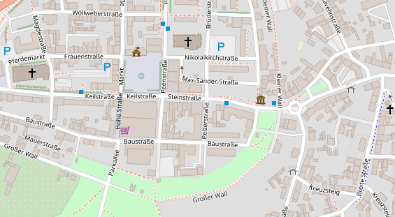 Tagungshotels auf Satellitenbild