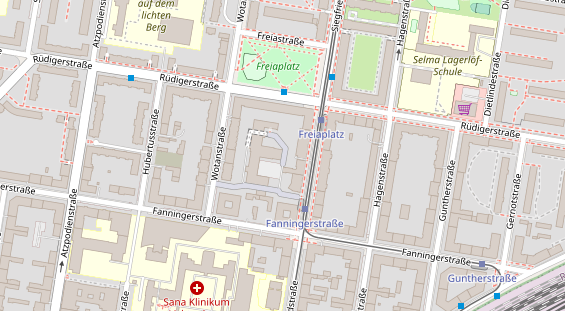 Tagungshotels auf Satellitenbild