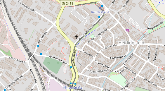 Tagungshotels auf Satellitenbild