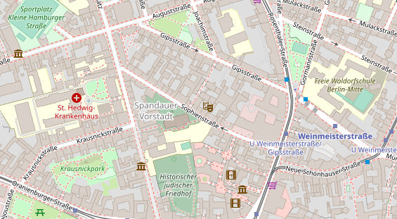 Tagungshotels auf Satellitenbild