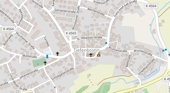 Tagungshotels auf Satellitenbild