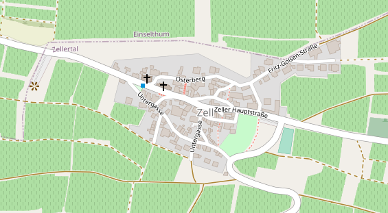 Tagungshotels auf Satellitenbild