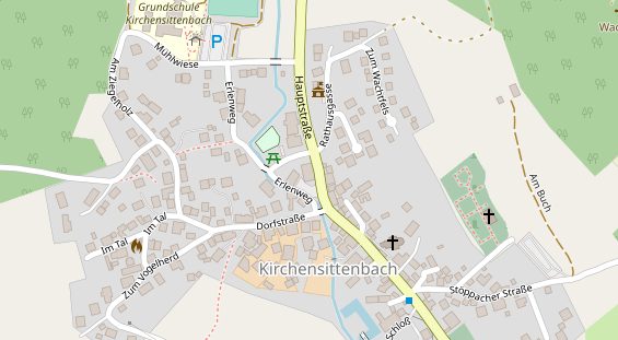 Tagungshotels auf Satellitenbild
