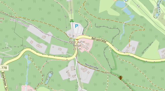 Tagungshotels auf Satellitenbild