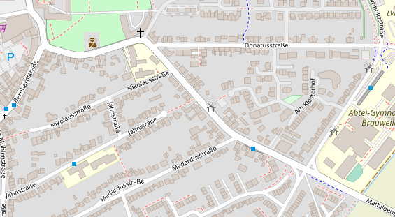 Tagungshotels auf Satellitenbild