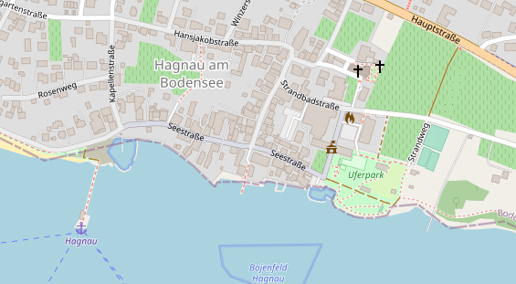 Tagungshotels auf Satellitenbild