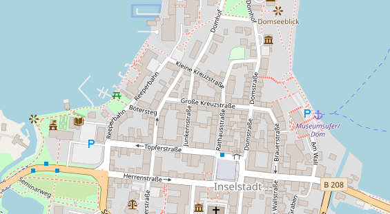 Tagungshotels auf Satellitenbild