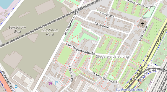 Tagungshotels auf Satellitenbild