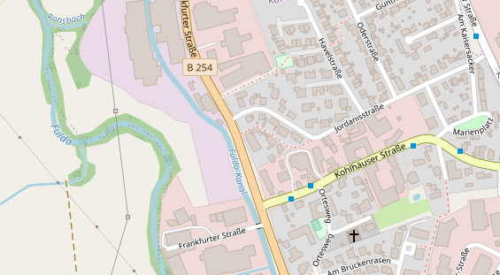 Tagungshotels auf Satellitenbild