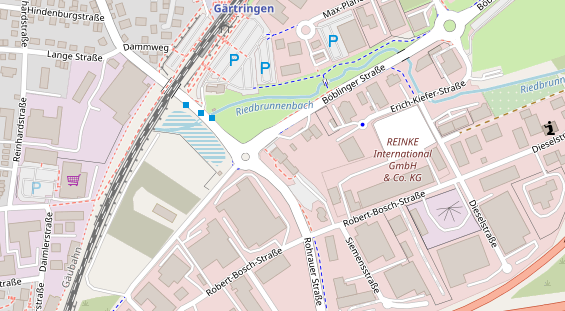 Tagungshotels auf Satellitenbild