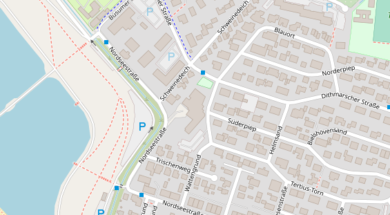 Tagungshotels auf Satellitenbild