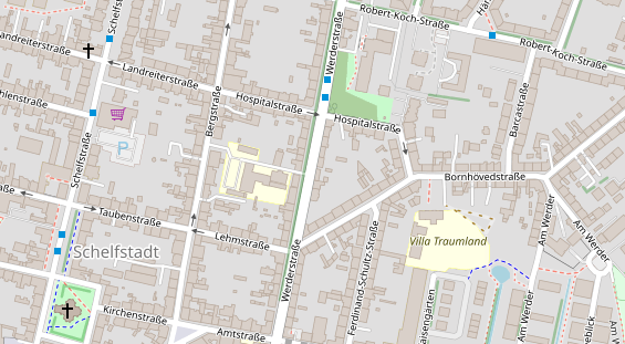 Tagungshotels auf Satellitenbild