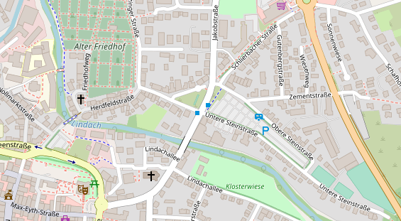 Tagungshotels auf Satellitenbild