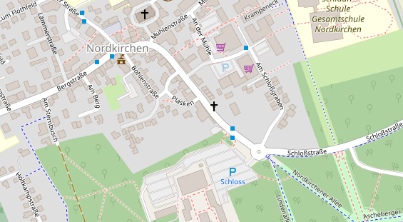 Tagungshotels auf Satellitenbild