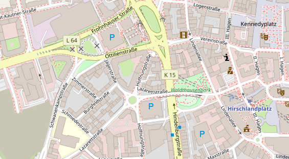 Tagungshotels auf Satellitenbild
