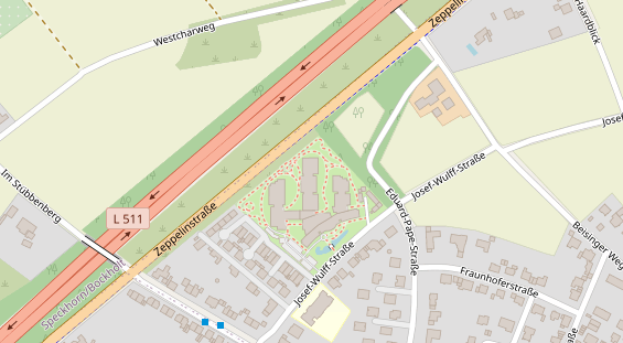 Tagungshotels auf Satellitenbild