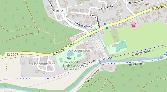 Tagungshotels auf Satellitenbild