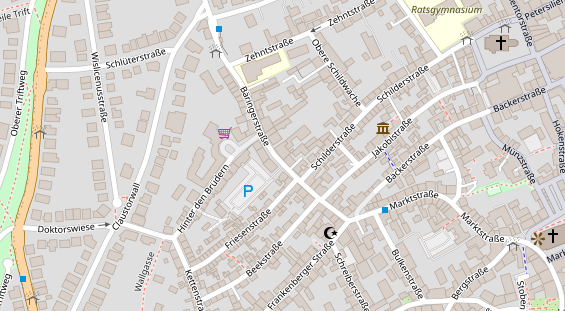 Tagungshotels auf Satellitenbild