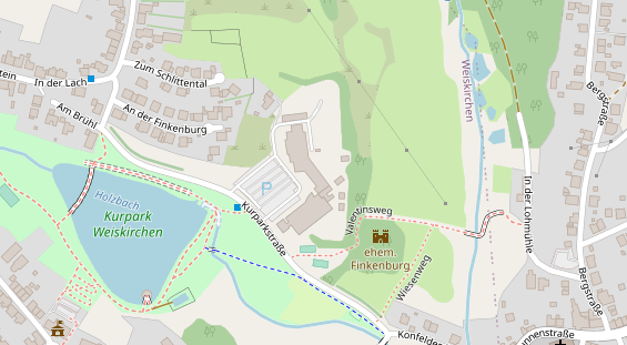 Tagungshotels auf Satellitenbild