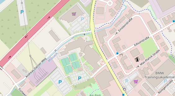 Tagungshotels auf Satellitenbild