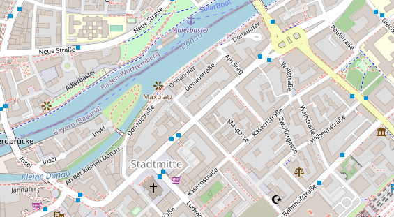 Tagungshotels auf Satellitenbild