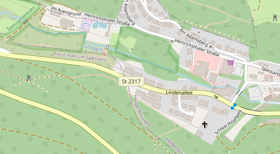 Tagungshotels auf Satellitenbild