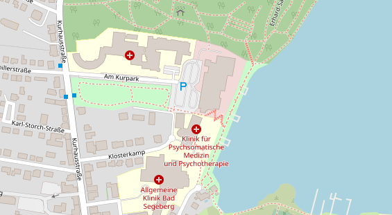 Tagungshotels auf Satellitenbild