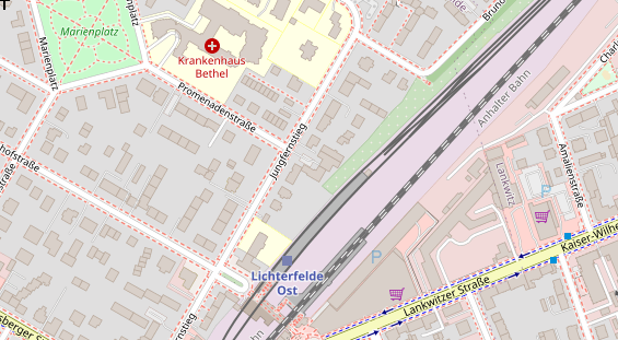 Tagungshotels auf Satellitenbild