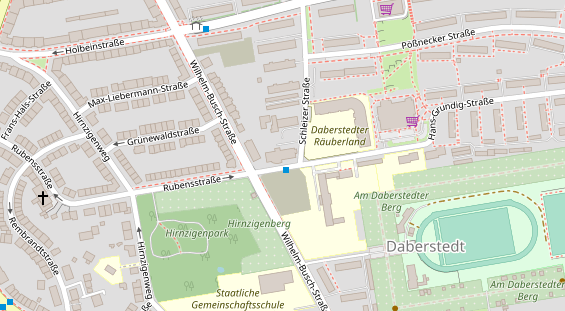 Tagungshotels auf Satellitenbild