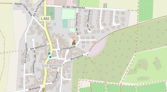 Tagungshotels auf Satellitenbild