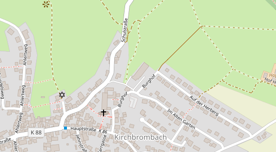 Tagungshotels auf Satellitenbild