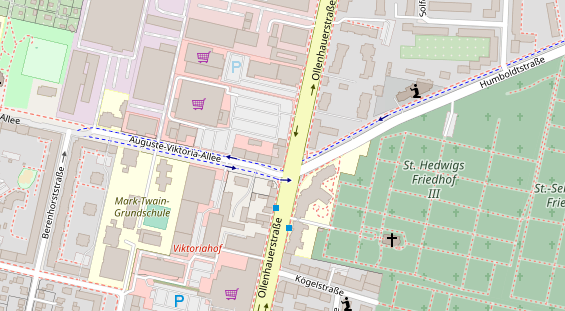 Tagungshotels auf Satellitenbild