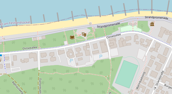 Tagungshotels auf Satellitenbild