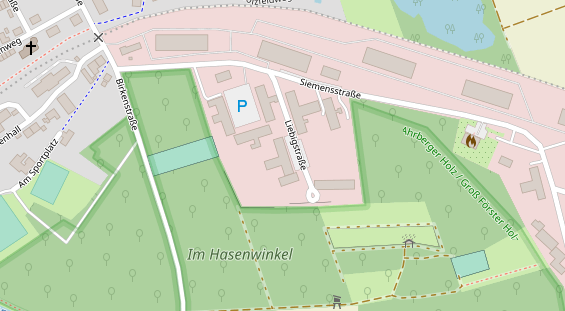 Tagungshotels auf Satellitenbild
