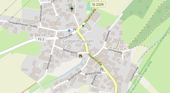 Tagungshotels auf Satellitenbild