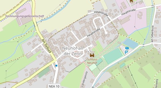 Tagungshotels auf Satellitenbild