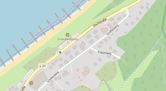 Tagungshotels auf Satellitenbild