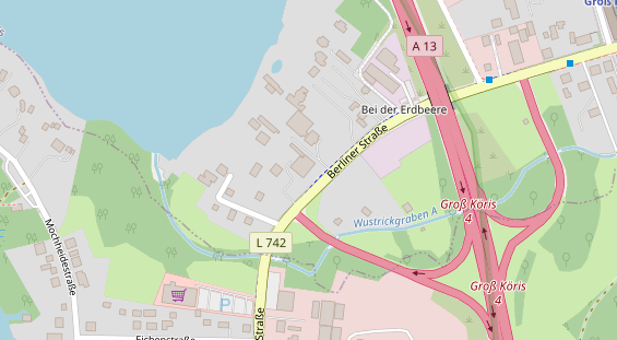 Tagungshotels auf Satellitenbild