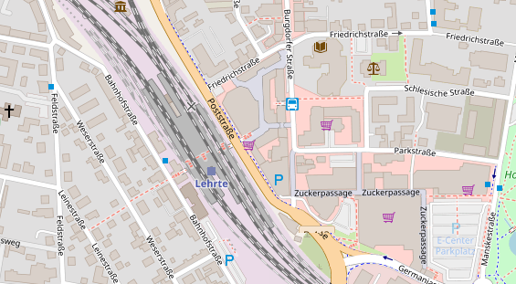 Tagungshotels auf Satellitenbild