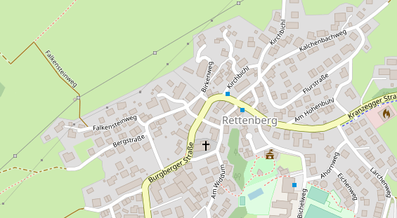 Tagungshotels auf Satellitenbild