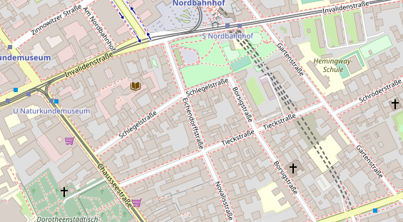 Tagungshotels auf Satellitenbild