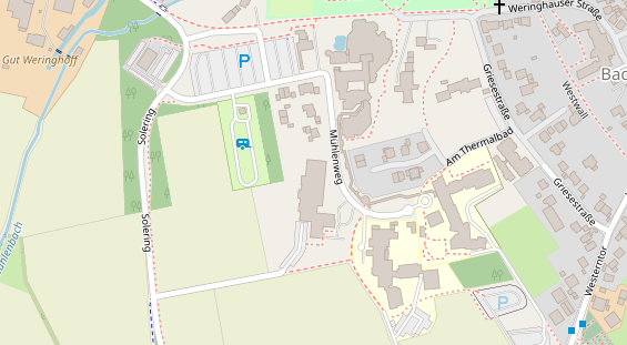 Tagungshotels auf Satellitenbild