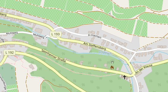 Tagungshotels auf Satellitenbild