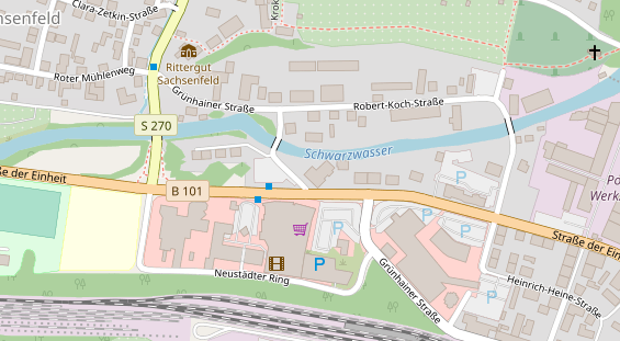 Tagungshotels auf Satellitenbild