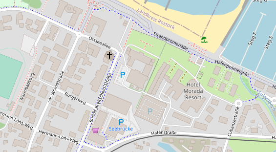Tagungshotels auf Satellitenbild