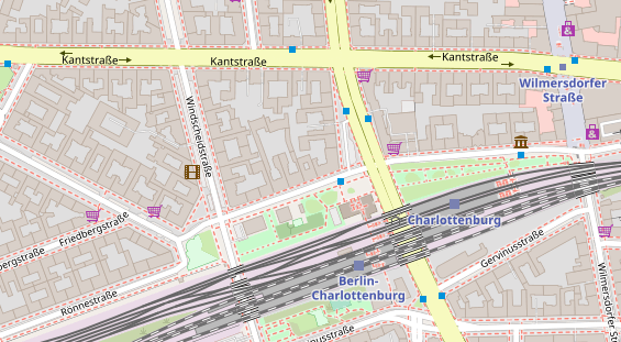 Tagungshotels auf Satellitenbild
