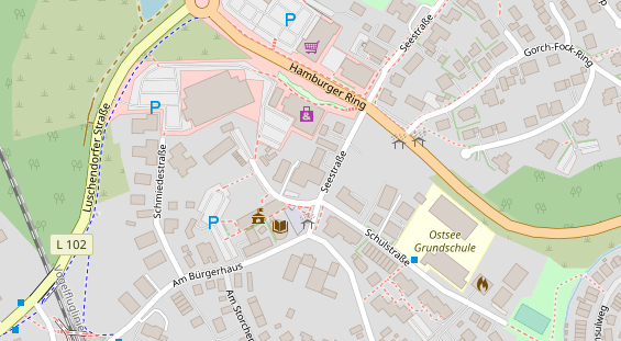 Tagungshotels auf Satellitenbild