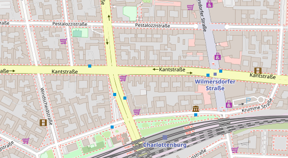 Tagungshotels auf Satellitenbild